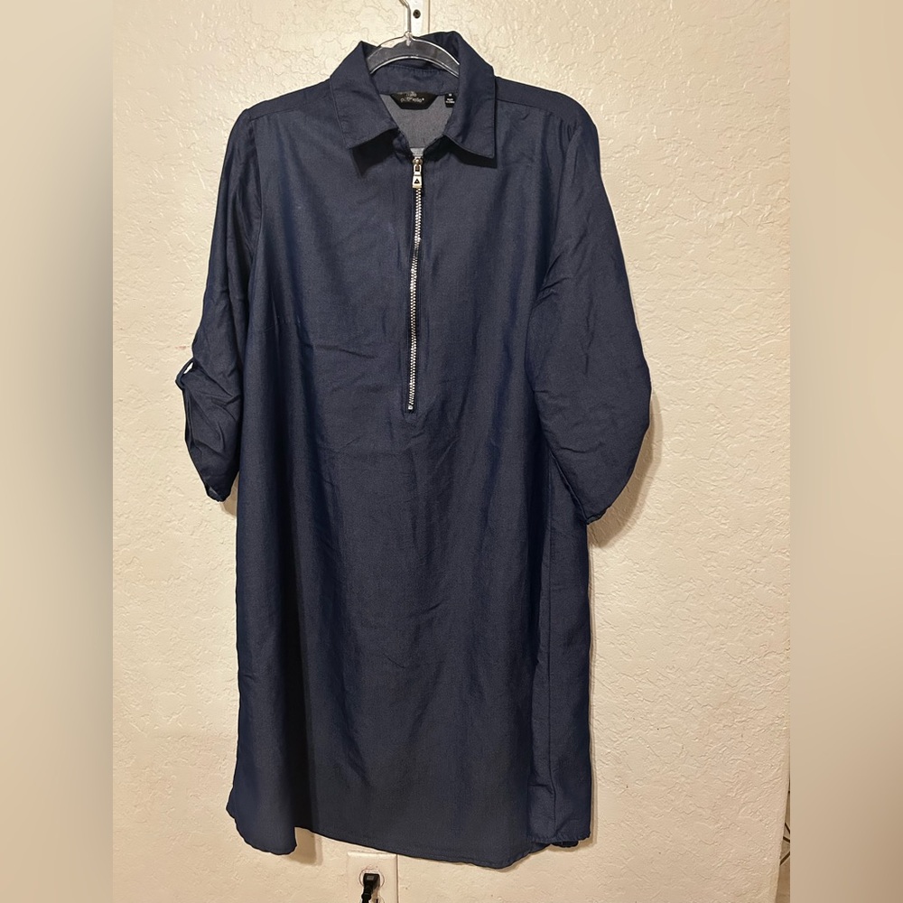 🚀Mile Gabrielle Navy Blue Dress size 1X GUC